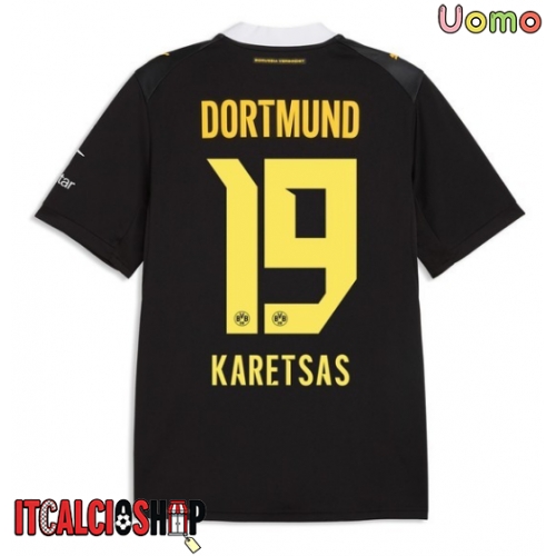 Borussia Dortmund Konstantinos Karetsas #19 Seconda Maglia 2026-27 Manica Corta